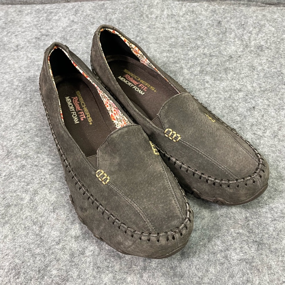 Skechers Shoes Womens Size 9 Brown Relaxed Fit Moccasin Memory Foam Comfort